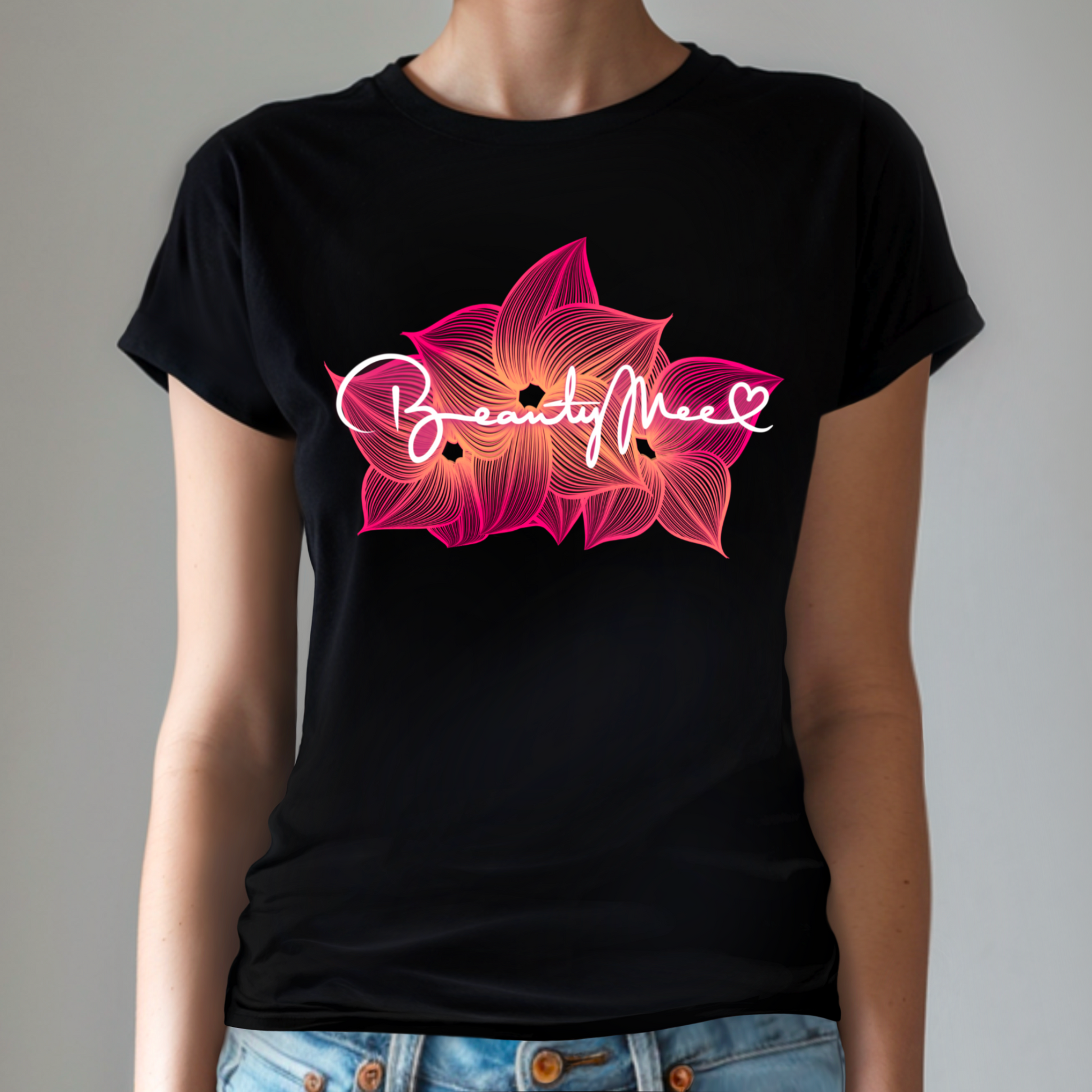 Flowers Shirt BeautyMee in schwarz