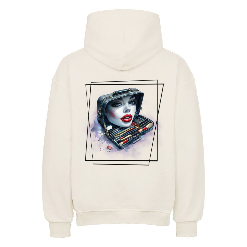 Kuscheliger Oversize-Hoodie mit Beauty-Bag-Design – Must-Have für Make-up-Fans