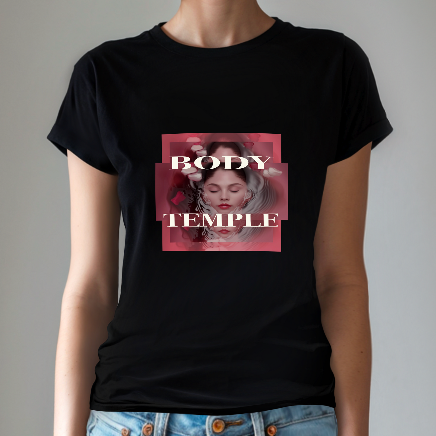 Statement Body Temple Shirt für positive Vibes