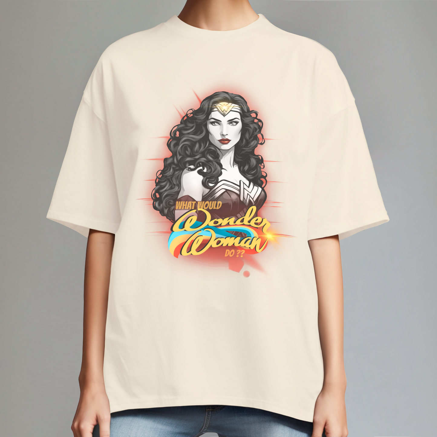 Oversized Wonder Woman Shirt Fashion